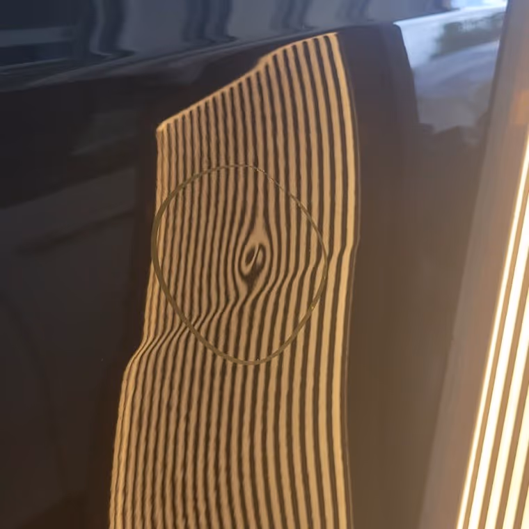 Standard Door Ding paintless dent repair example, priced $197 to $250
