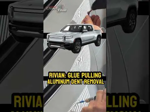 Aluminum Glue Pulling: Rivian Door Dent