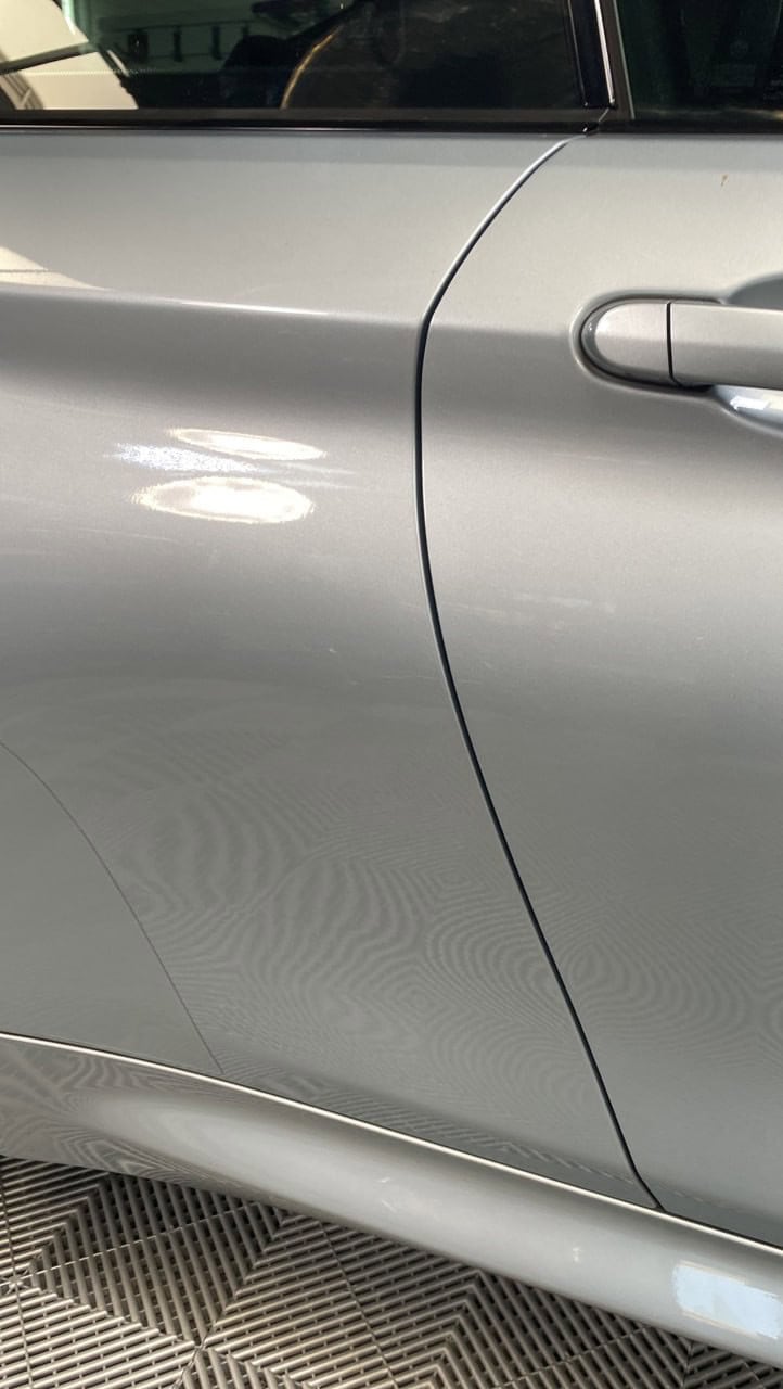 bmw aluminum quarter panel dent damage escondido san diego