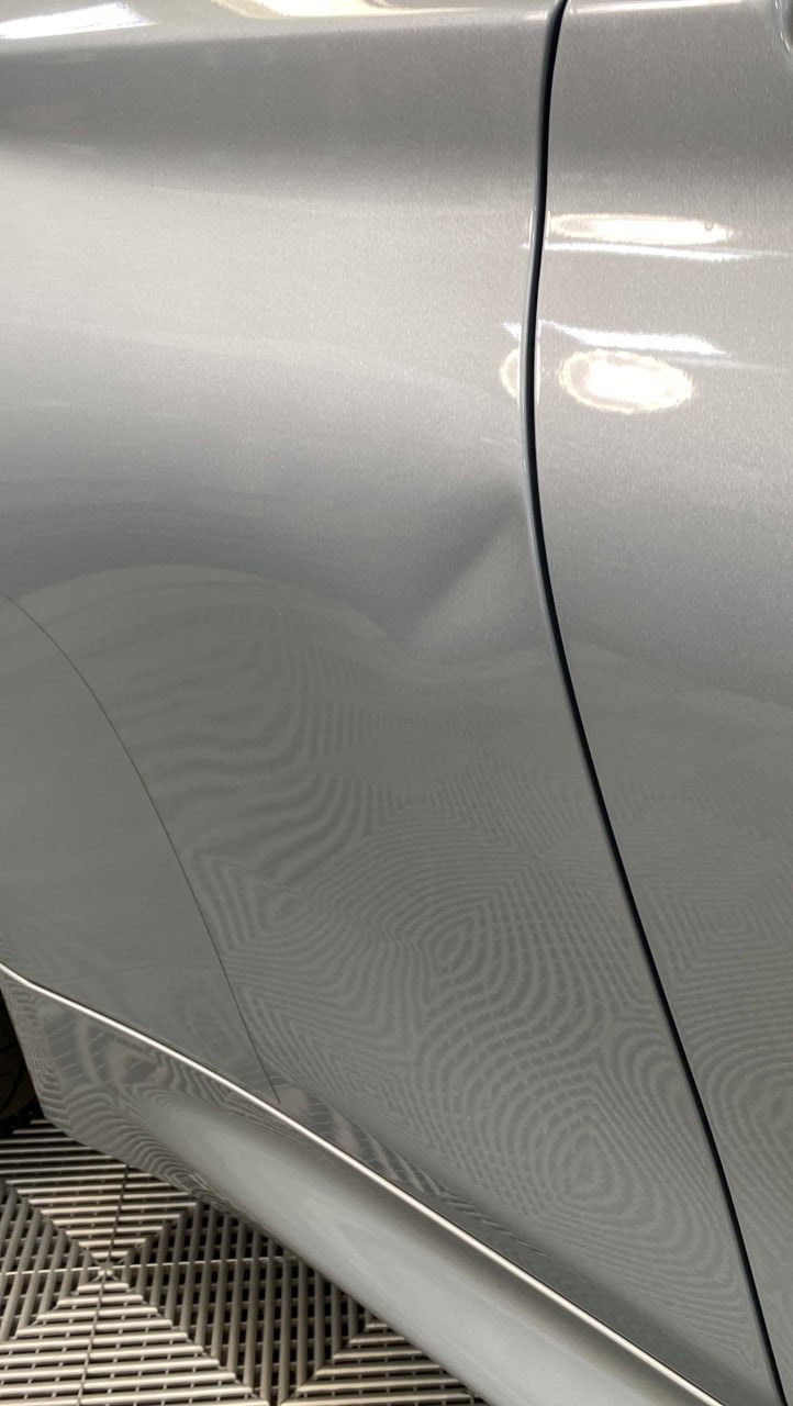 bmw m4 quarter panel crease before repair escondido