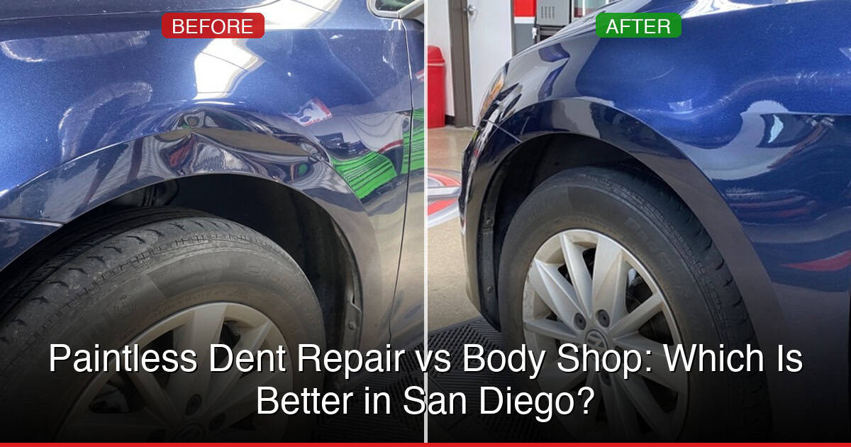 Paintless Dent Repair vs Body Shop: Which Is Better in San Diego? - Before & After | Dent Time San Diego