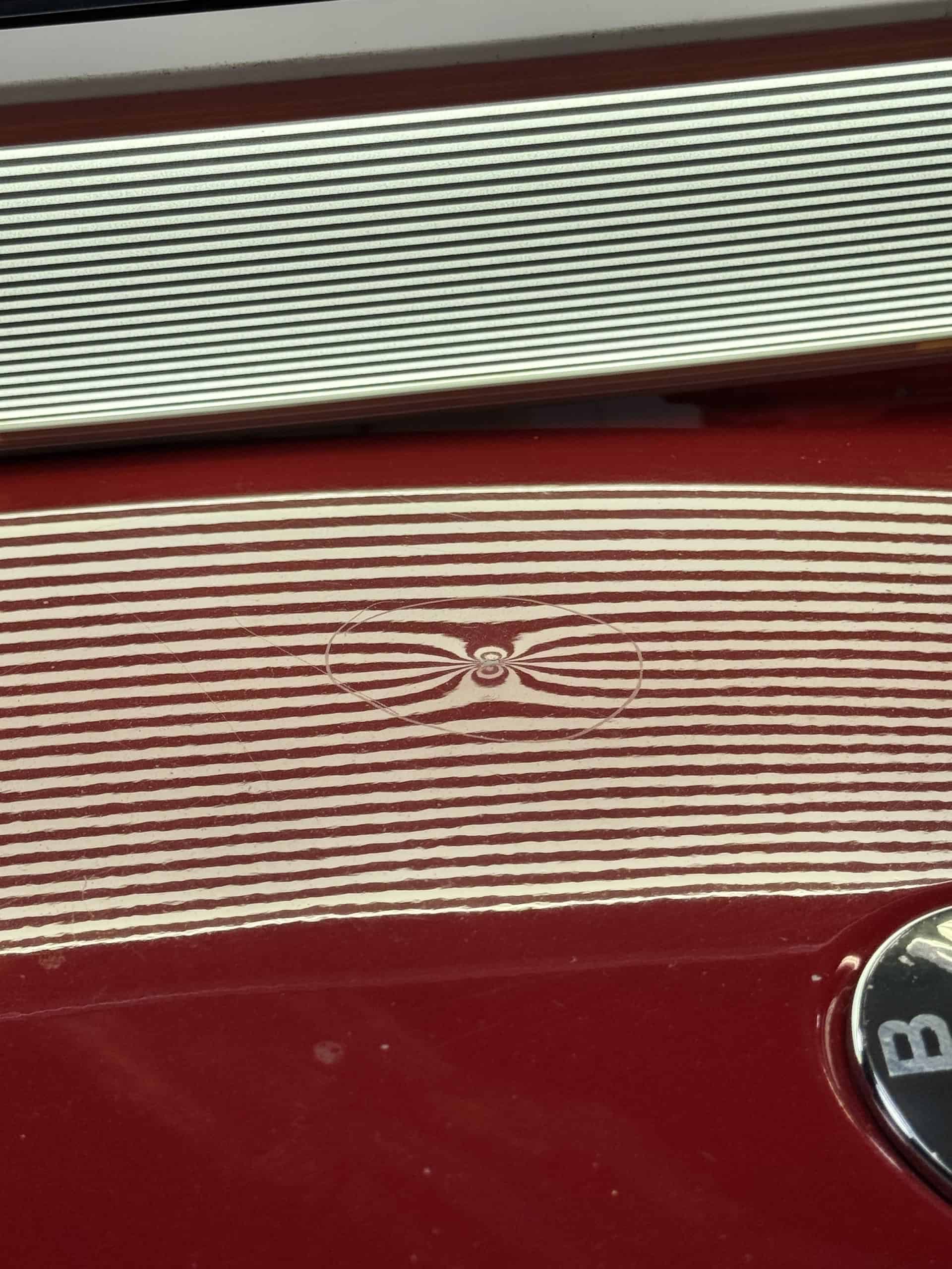 Paint damage close-up