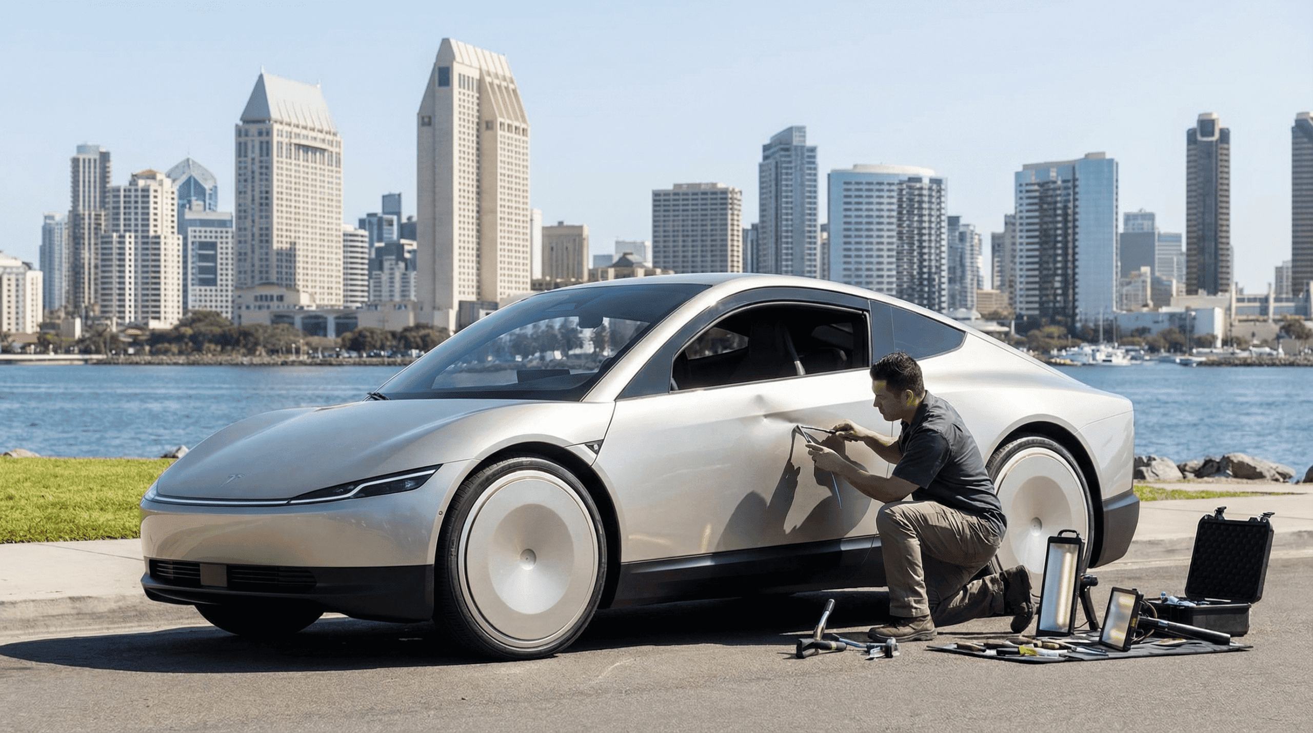 Tesla Cyber Cab Dent Repair San Diego